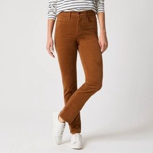 {J. Crew} "Vintage Full Length Essential Straight" Rust Brown Corduroy Pants